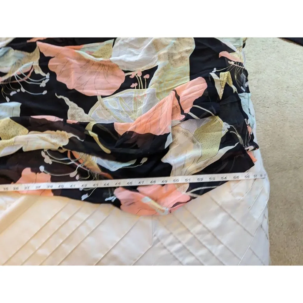 Lulu's wondrous water lilies black floral print maxi dress nwt sz S - Picture 5 of 7